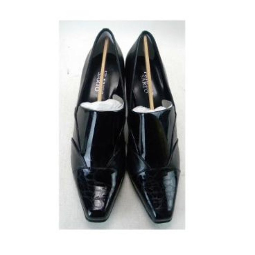 Franco Sarto Black Leather Tapas Size 8 (E2)